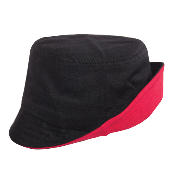 BUCKET HAT WITH TWO TONE BRIM