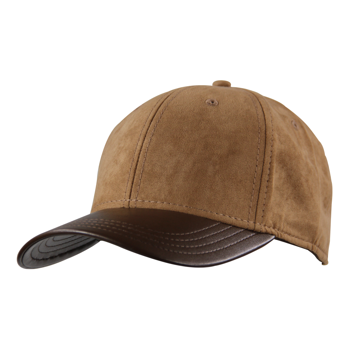 brown suede cap