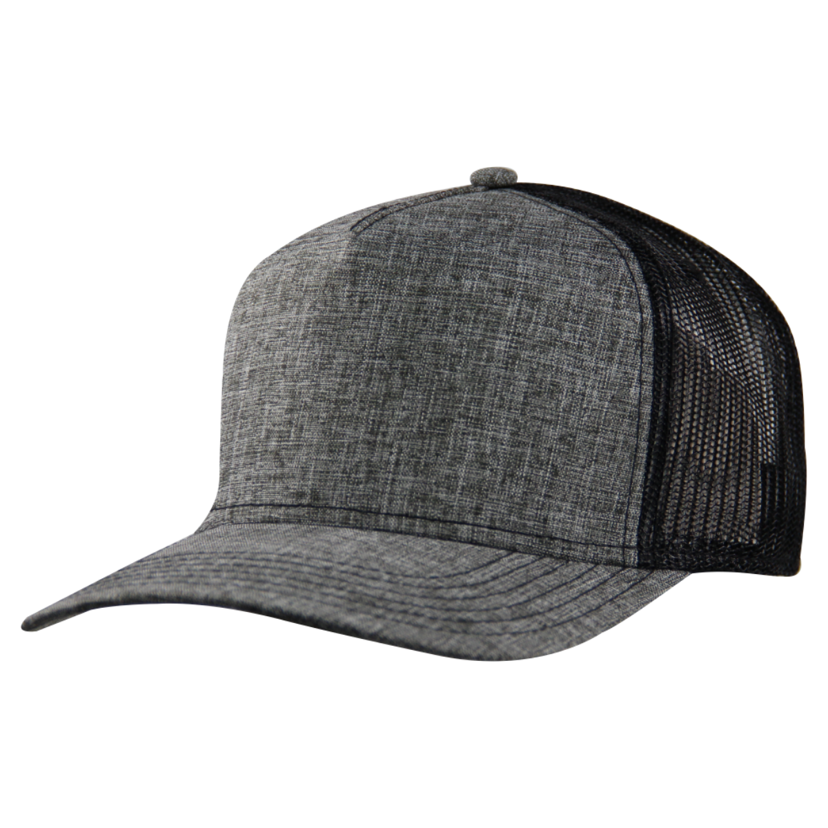 black and grey trucker hat