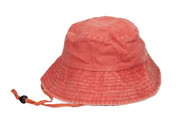 WASHED BUCKET HAT (ORANGE WBH-04)