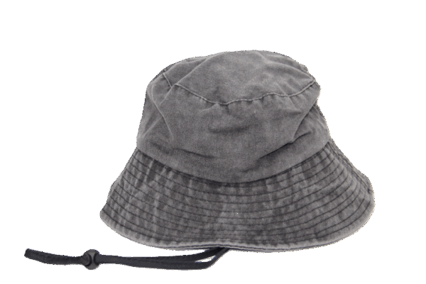 WASHED BUCKET HAT (CHARCOAL WBH-01)
